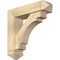 Ekena Millwork Merced Arts and Crafts Rough Sawn Bracket w/ Offset Brace, Douglas Fir, 6"W x 22"D x 22"H BKT0604X22X22MRC03RDF - alternate 1